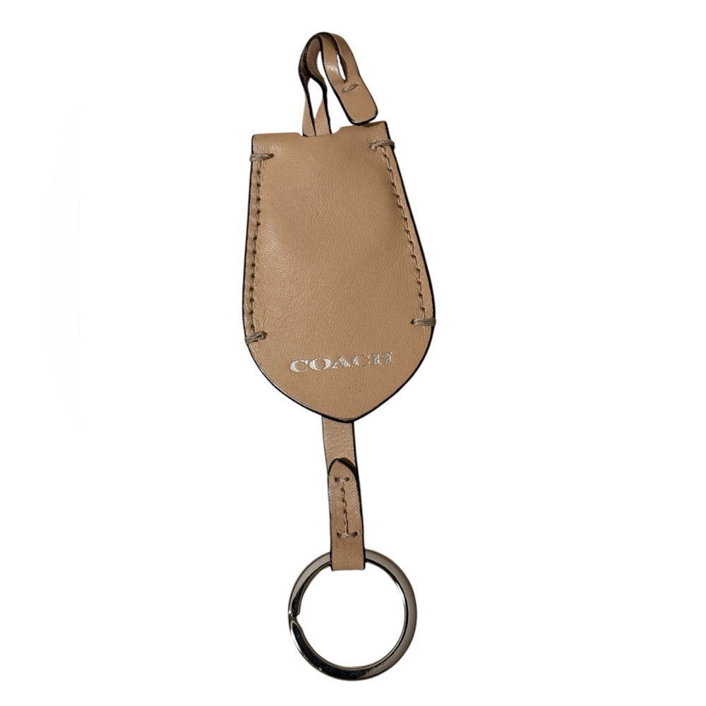 Coach Beige Leather clochette Bag Charm - Picture 2 of 6